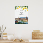 Florence Italy Lemons Wedding Welcome Sign Poster (Keuken)