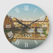 Florence Italy Ponte Vecchio Wall Clock Grote Klok (Voorkant)