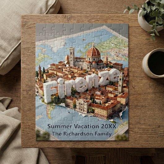 Florence Italy Vacation Trip Souvenir Map  Legpuzzel