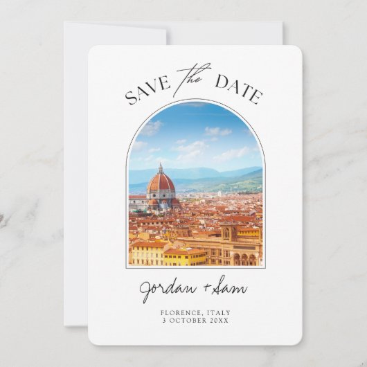 Florence Italy Wedding Save the Date Kaart (Voorkant)