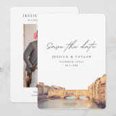 Florence Italy Wedding Save the Date Kaart (Voorkant / Achterkant)