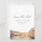 Florence Italy Wedding Save the Date Kaart (Voorkant)