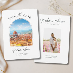 Florence Italy Wedding Save the Date Kaart