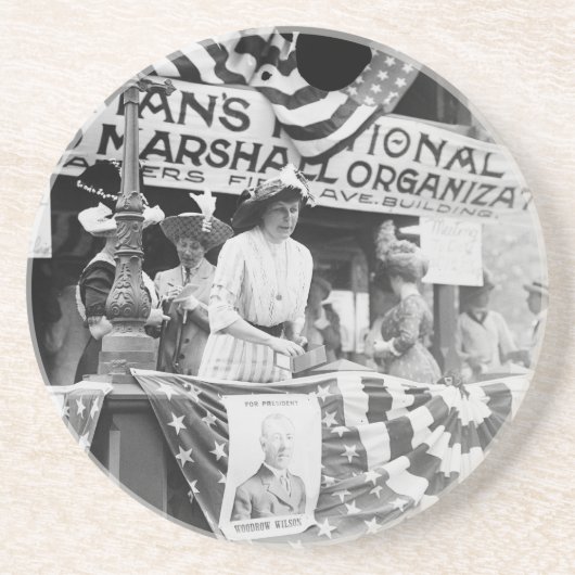 Florence Jaffray Hurst Daisy Harriman Suffragette Zandsteen Onderzetter (Voorkant)