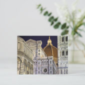 Florence - kathedraal 's nachts briefkaart (Staand voorkant)
