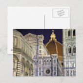 Florence - kathedraal 's nachts briefkaart (Voorkant / Achterkant)
