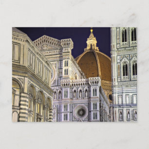 Florence - kathedraal 's nachts briefkaart