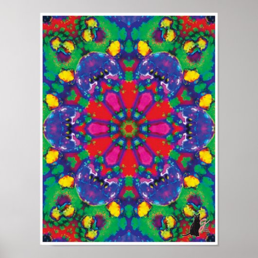 Florence Kinetic Collage Kaleidoscope Poster (Voorkant)