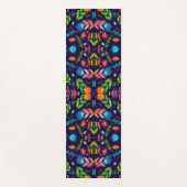 Florence kleurrijke mozaïekpatroon blauwe achtergr yogamat (Voorkant)