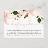 Florence klinkt roze witte florale douche informatiekaartje (Voorkant)