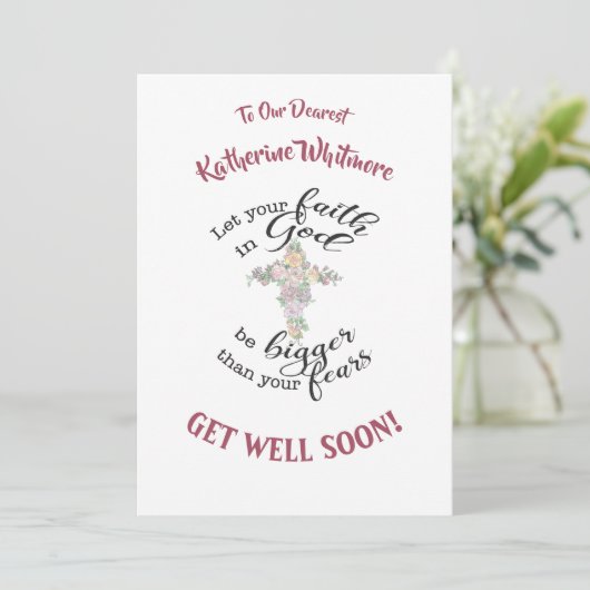 Florence kruis op maat voor goede kaart (Staand voorkant)