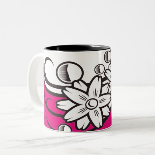 Florence-kunst op roze basis mok (Voorkant links)