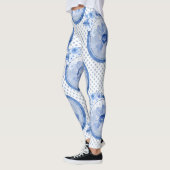 Florence Leggings blauw Vloerafdruk Legging patroo (Links)
