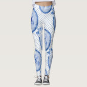 Florence Leggings blauw Vloerafdruk Legging patroo (Voorkant)