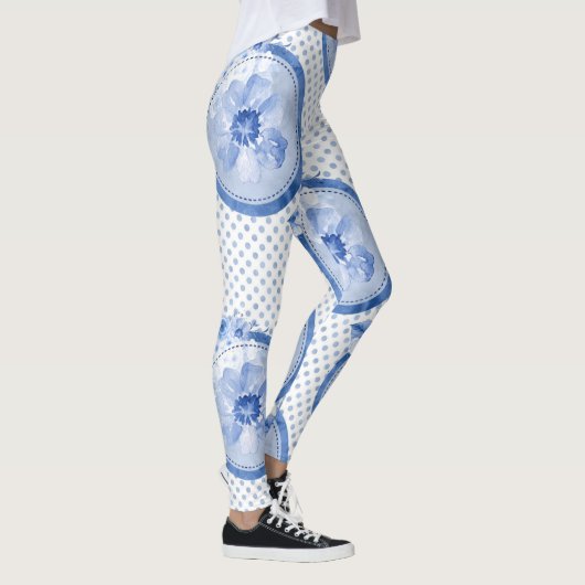 Florence Leggings blauw Vloerafdruk Legging patroo (Rechts)