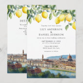 Florence Lemons Italiaanse QR-code trouwkaart Kaart (Voorkant / Achterkant)