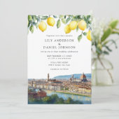 Florence Lemons Italian All In One Wedding Kaart (Staand voorkant)