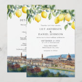 Florence Lemons Italian All In One Wedding Kaart (Voorkant / Achterkant)