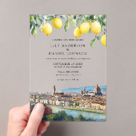 Florence Lemons Italian Wedding Acryl Uitnodigingen