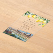 Florence Lemons Italian Wedding Acryl Uitnodigingen (Laagn)