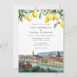 Florence Lemons Italy Photo Wedding Kaart