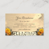 Florence Light Brown Wood Grain Bark Initialen Visitekaartje (Achterkant)