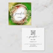 Florence Lijst QR Code Logo Gold Red Yellow Green Vierkante Visitekaartje (Voorkant / Achterkant)