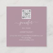Florence Lijst QR Code Logo Roze Rose Royal Vierkante Visitekaartje (Achterkant)