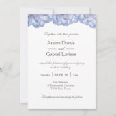 Florence lila witte bloesbloesjes bruiloft kaart (Voorkant)