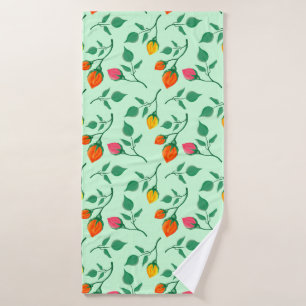 Florence met gekleurde rozen bloemen badhanddoek