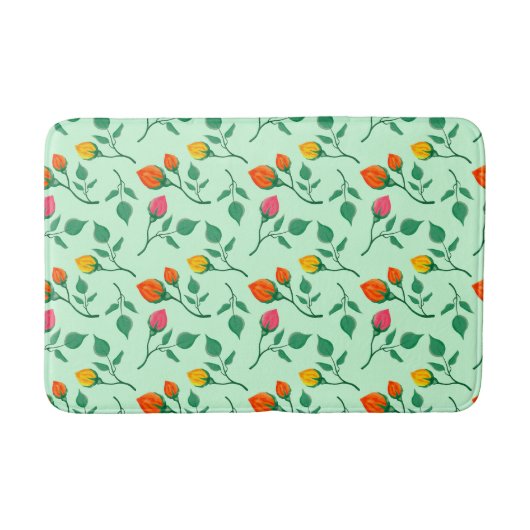 Florence met gekleurde rozen bloemen badmat (Voorkant)
