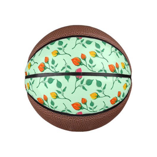 Florence met gekleurde rozen bloemen basketbal (Voorkant)