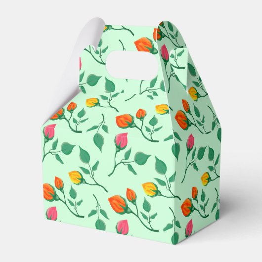 Florence met gekleurde rozen bloemen bedankdoosjes (Voorkant Zijde)