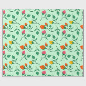 Florence met gekleurde rozen bloemen cadeaupapier (Vlak)