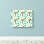 Florence met gekleurde rozen bloemen canvas afdruk (Insitu (Houten vloer))