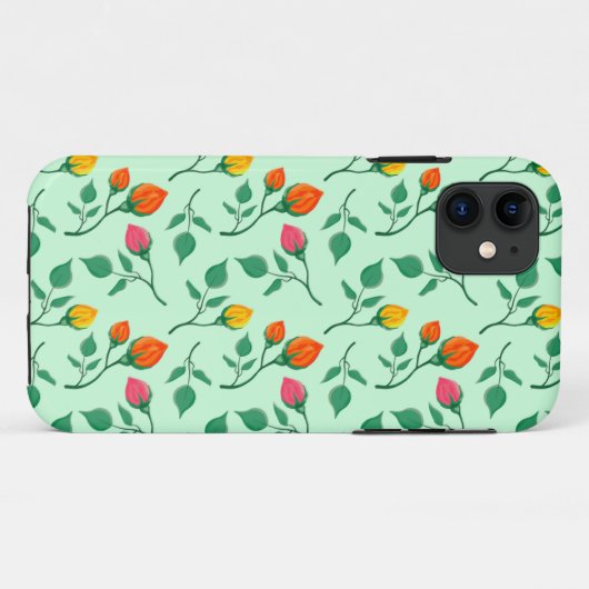 Florence met gekleurde rozen bloemen Case-Mate iPhone case (Achterkant (horizontaal))
