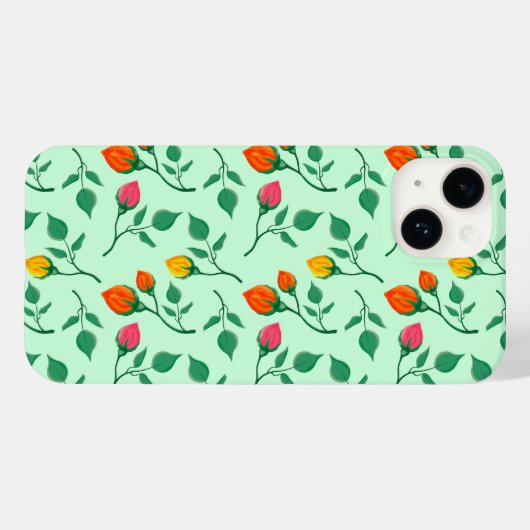 Florence met gekleurde rozen bloemen Case-Mate iPhone case (Achterkant (horizontaal))