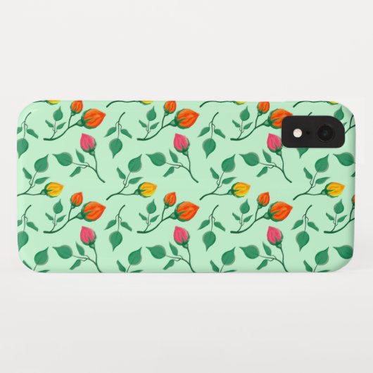 Florence met gekleurde rozen bloemen Case-Mate iPhone case (Achterkant (horizontaal))