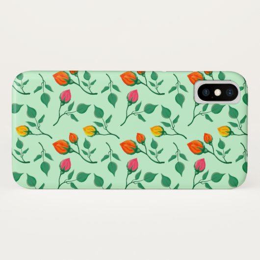Florence met gekleurde rozen bloemen Case-Mate iPhone case (Achterkant (horizontaal))