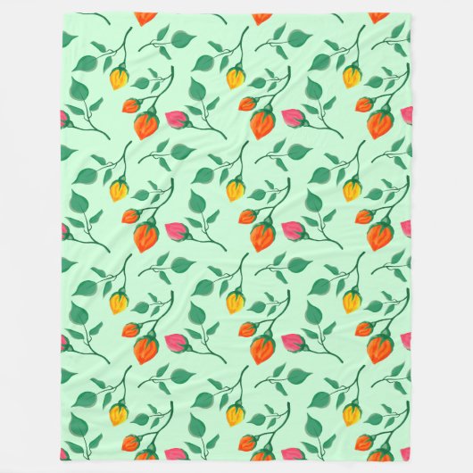 Florence met gekleurde rozen bloemen fleece deken (Voorkant)