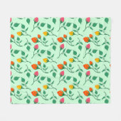 Florence met gekleurde rozen bloemen fleece deken (Voorkant (Horizontaal))