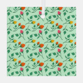 Florence met gekleurde rozen bloemen glas ornament (Achterkant)