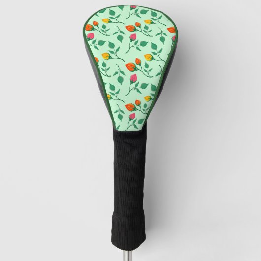 Florence met gekleurde rozen bloemen golfheadcover (Voorkant)