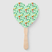 Florence met gekleurde rozen bloemen handwaaier (Achterkant)