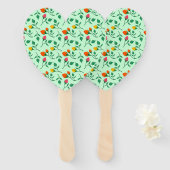 Florence met gekleurde rozen bloemen handwaaier (Voorkant en achterkant)