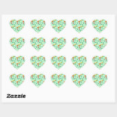Florence met gekleurde rozen bloemen hart sticker (Vel)