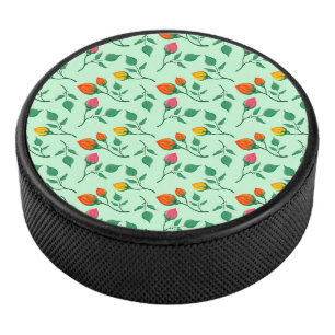 Florence met gekleurde rozen bloemen hockey puck