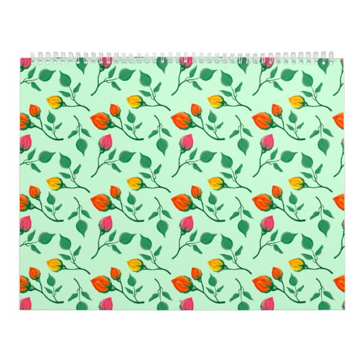 Florence met gekleurde rozen bloemen kalender (Hoes)