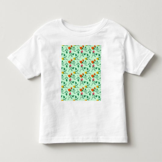 Florence met gekleurde rozen bloemen kinder shirts (Voorkant)