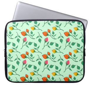 Florence met gekleurde rozen bloemen laptop sleeve